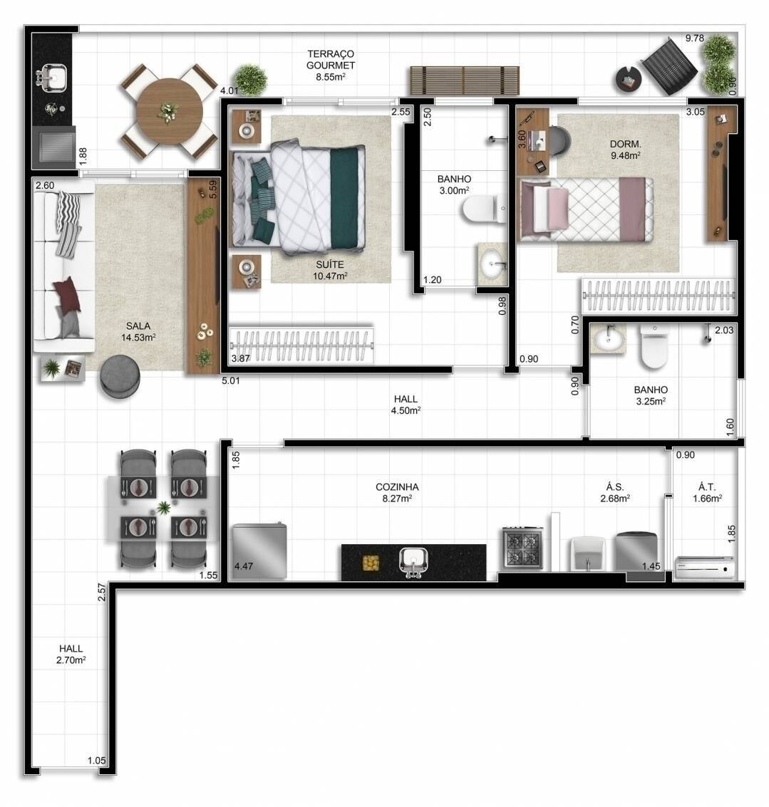 Apartamento à venda com 2 quartos, 72m² - Foto 17