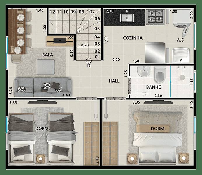 Casa à venda com 2 quartos, 44m² - Foto 8